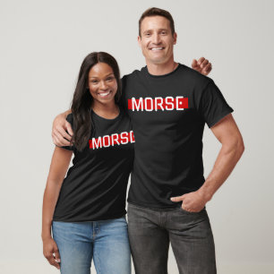 MORSE Minimalist Design with Red Line T-Shirt