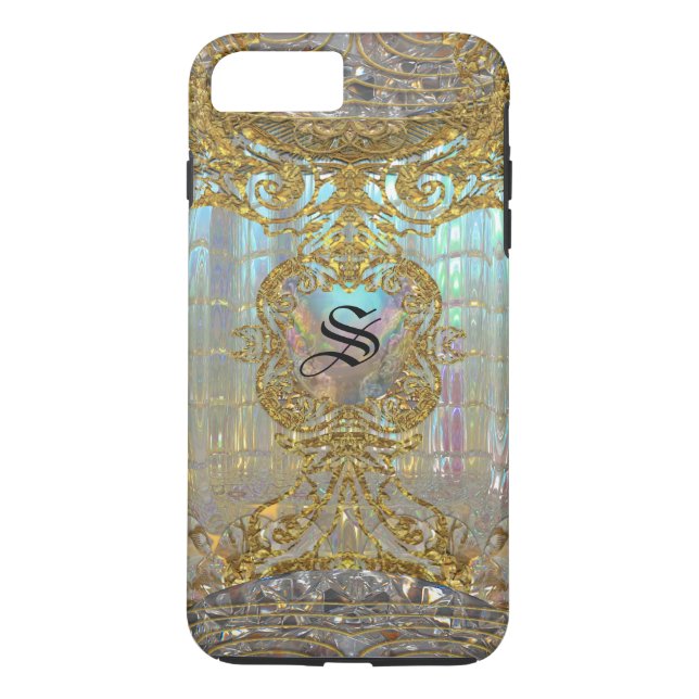 Morshnette Elegant Baroque   Monogram 7 Plus Case-Mate iPhone Case (Back)