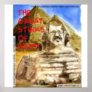 Morsi Great Stinks Of Egypt Funny Poster