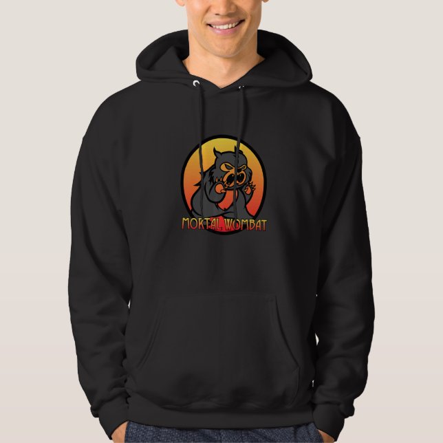 Mortal Wombat Australian Animal Gamer Hoodie (Front)
