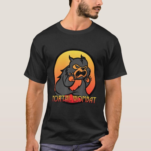 Mortal Wombat  Australian Animal Gamer T-Shirt (Front)