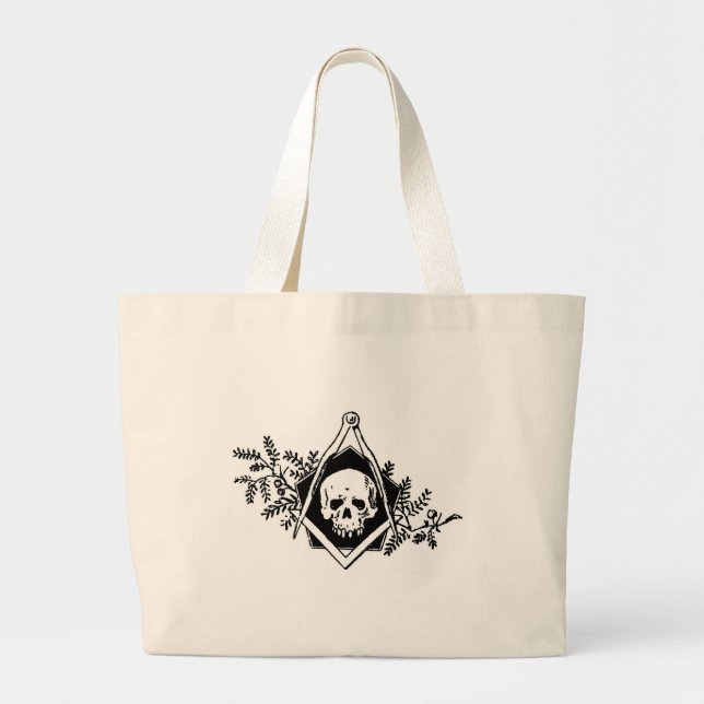 Mortality Square and Compasses Large Tote Bag (Front)