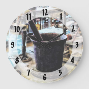 Mortar and Pestle in Chem Lab Large Clock