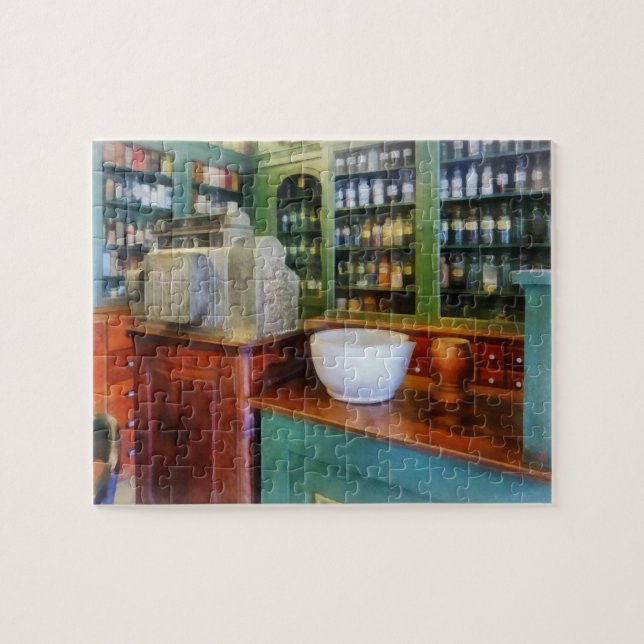 Mortar and Pestle in Pharmacy Jigsaw Puzzle (Horizontal)