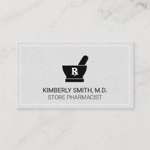 Mortar and Pestle   Pharmacist   Medicine Business Card