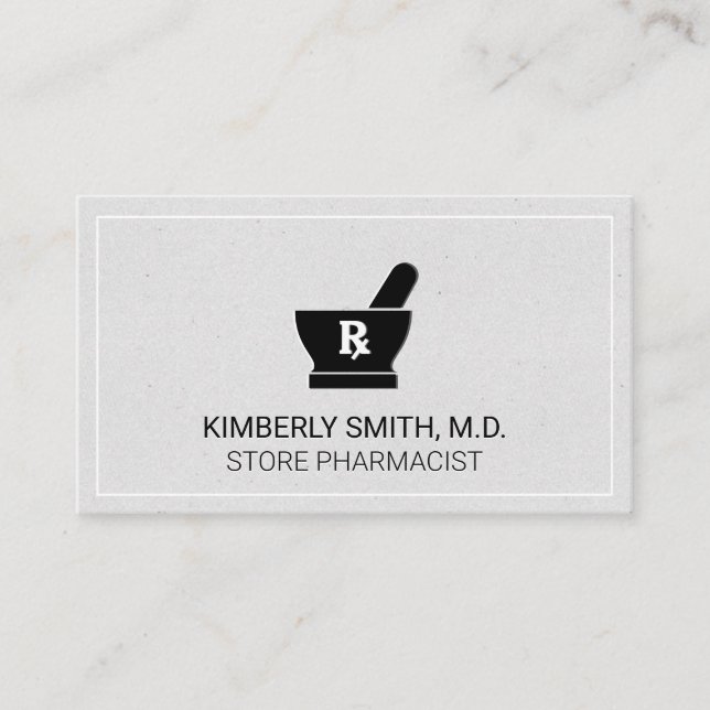Mortar and Pestle | Pharmacist | Medicine Business Card (Front)