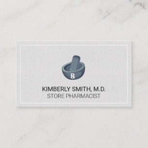 Mortar and Pestle   Pharmacist   Medicine Business Card