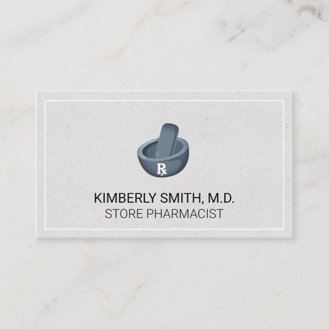Mortar and Pestle | Pharmacist | Medicine Business Card (Front)