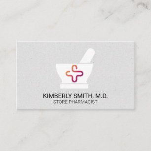 Mortar and Pestle Pharmacist Medicine Logo Business Card