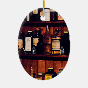 Mortar and Pestles and Medicine Bottles Ceramic Tree Decoration