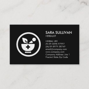 Mortar Pestle Herbal Medicine Herbs Business Card