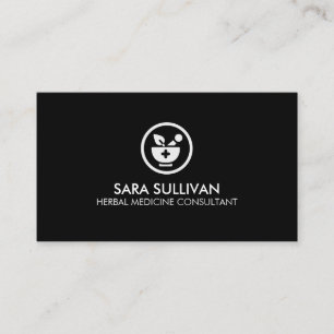 Mortar Pestle Herbal Medicine Herbs Business Card
