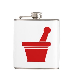 Mortar & Pestle Hip Flask
