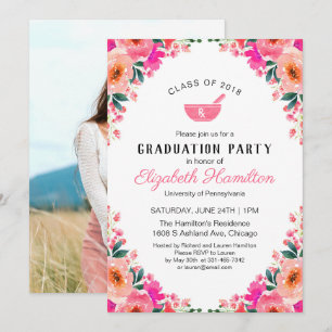 Mortar Pestle Pharmacy School Grad Party Photo Invitation