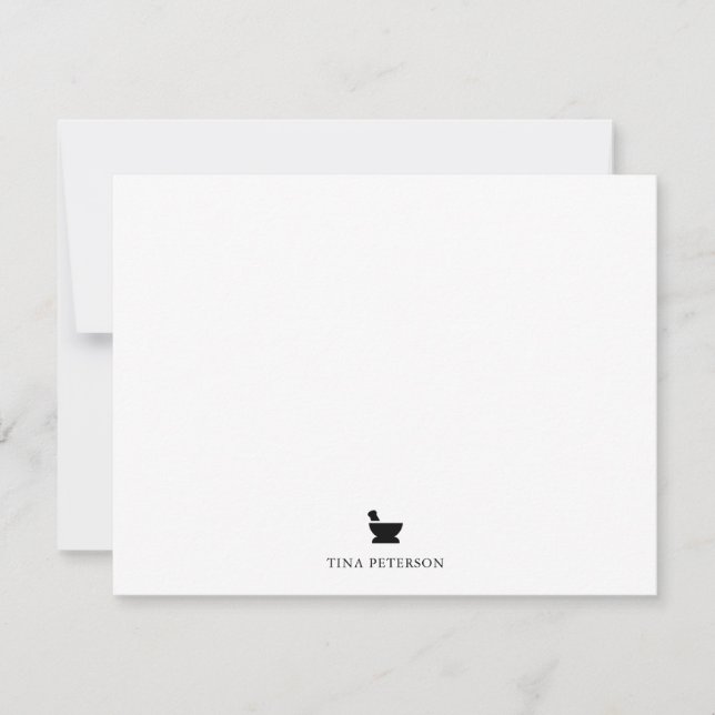 Mortar & Pestle Pharmacy School Graduate Gift -  Card (Front)