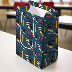 Mortarboard And Diploma Graduation Medium Gift Bag