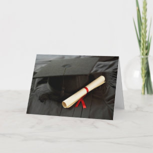 Mortarboard, Diploma, Gown Graduation Card
