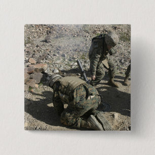 Mortarmen cover their ears and avert their eyes 15 cm square badge