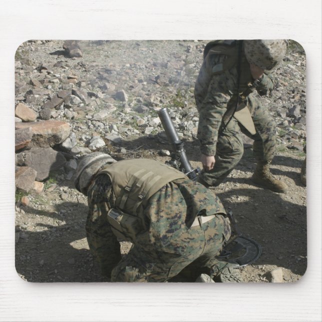 Mortarmen cover their ears and avert their eyes mouse mat (Front)