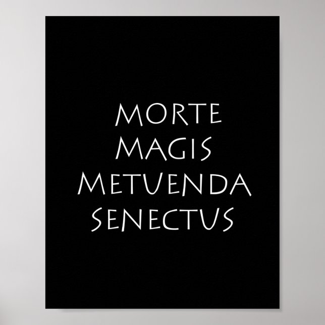 Morte magis metuenda senectus poster (Front)