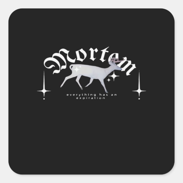 Mortem Whimsigoth Moody Art Square Sticker (Front)