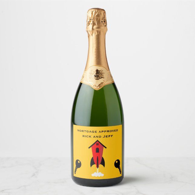 Mortgage Approved Sparkling Wine Label (Front)