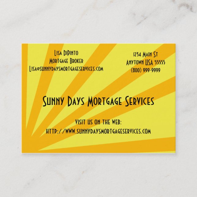 Mortgage Broker Business Card (Front)