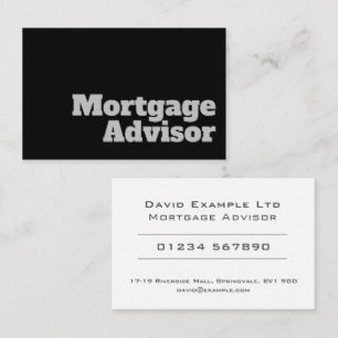 Mortgage Broker or Mortgage Advisor Business Card