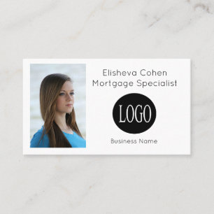Mortgage Broker Picture Modern Business Cards