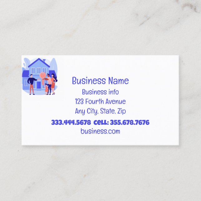 Mortgage Broker Specialist Financial Housing Business Card (Front)