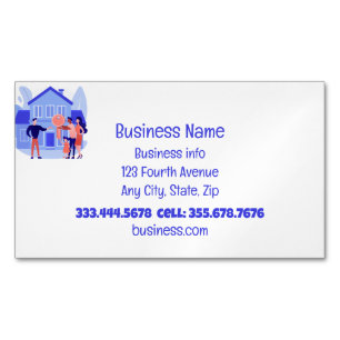 Mortgage Broker Specialist Financial Housing Magnetic Business Card