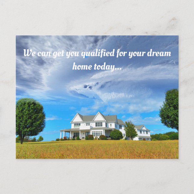 Mortgage Company Loan Officer New Home Marketing Postcard (Front)