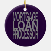 Mortgage Loan Processor in Tall Silver Text