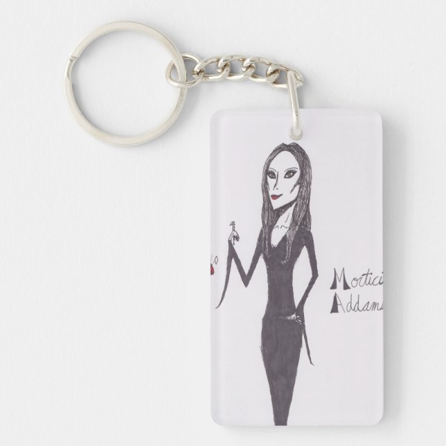 Morticia Addams Key Ring (Front)