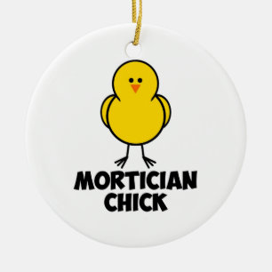 Mortician Chick Ceramic Tree Decoration