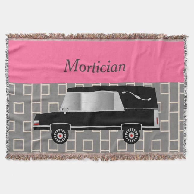 Mortician Woven Blanket Pink (Front)