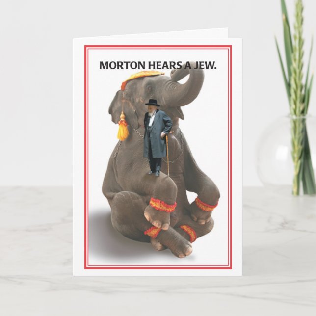 Morton Hears Jew Birthday Card (Front)