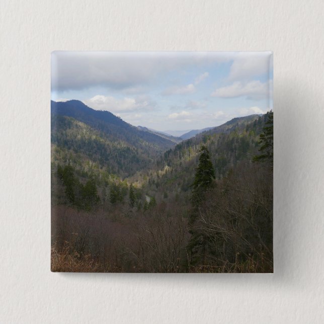 Morton Overlook at Great Smoky Mountains 15 Cm Square Badge (Front)