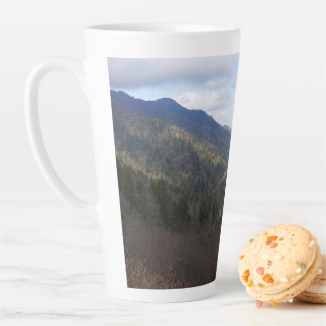 Morton Overlook at Great Smoky Mountains Latte Mug (In Situ)