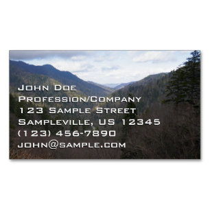 Morton Overlook at Great Smoky Mountains Magnetic Business Card
