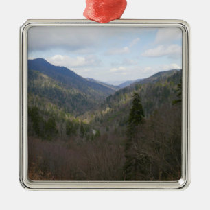Morton Overlook at Great Smoky Mountains Metal Tree Decoration