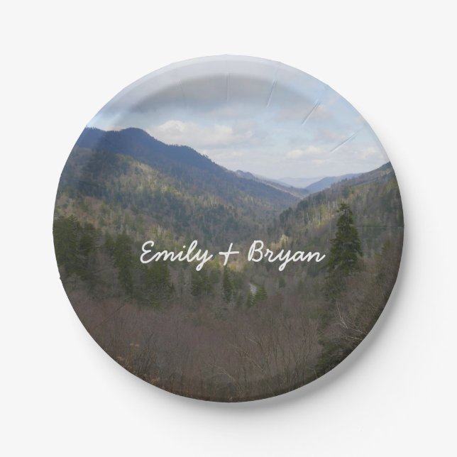 Morton Overlook at Great Smoky Mountains Paper Plate (Front)