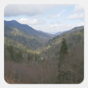 Morton Overlook at Great Smoky Mountains Square Sticker