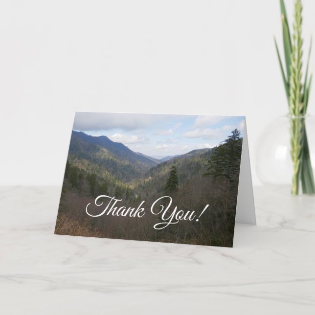 Morton Overlook at Great Smoky Mountains Thank You Card (Front)