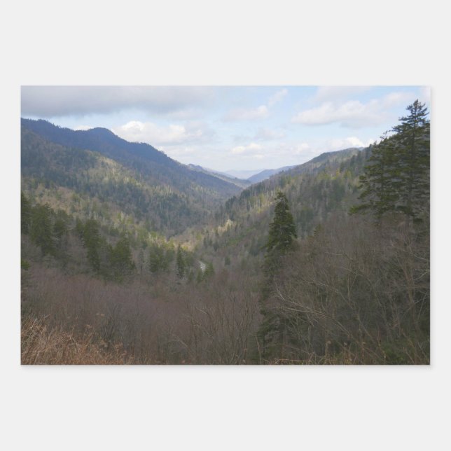 Morton Overlook at Great Smoky Mountains Wrapping Paper Sheet (Front)