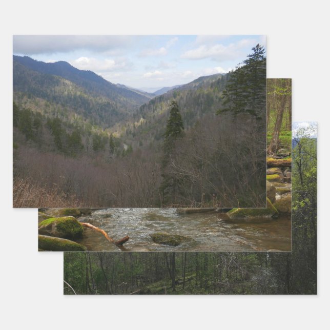 Morton Overlook at Great Smoky Mountains Wrapping Paper Sheet (Set)