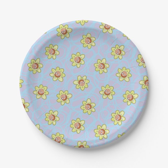 Morty Flower Pattern Paper Plate (Front)