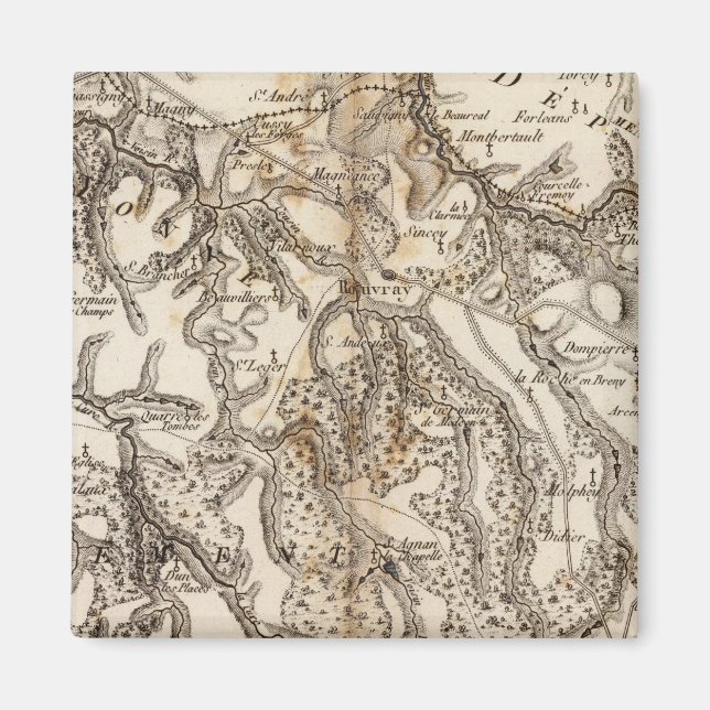 Morvan Atlas Map Magnet (Front)