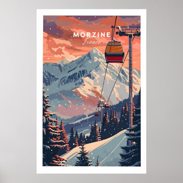 Morzine Art Print - Ski Poster 1 (Front)