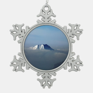Morzine France Holiday Card Acrylic Print Photo Bl Snowflake Pewter Christmas Ornament